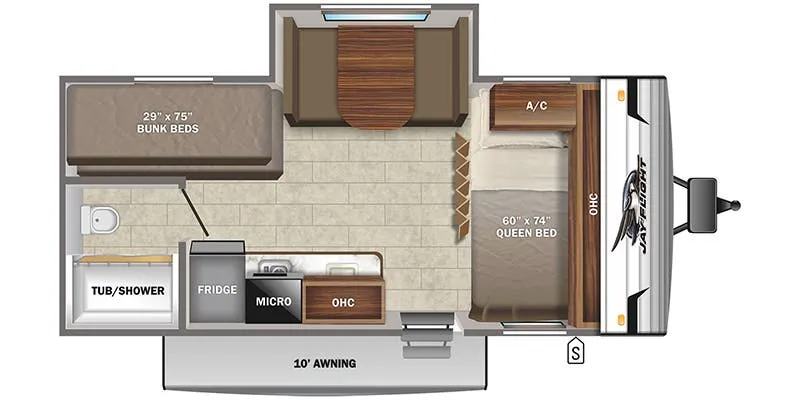 2021 Jayco Jay Flight SLX 7 184BS - Floor plan