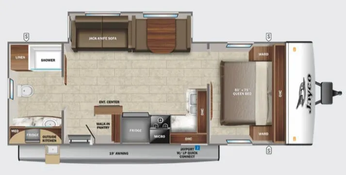 2022 Jayco Jay Feather 25RB - Floor plan