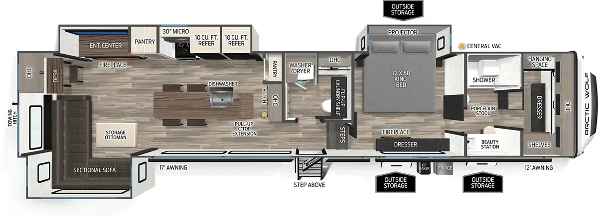 2027 Forest River Cherokee Arctic Wolf 38LEAHG - Floor plan