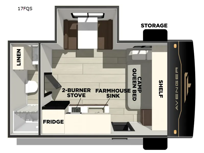 2024 Prime Time Avenger LT 17FQS — Floor plan