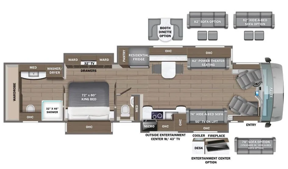 Entegra Coach Cornerstone 45W floor plan