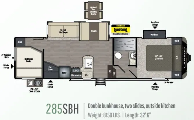 Keystone Laredo 285SBH floor plan