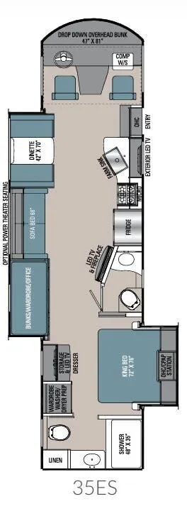 Coachmen Mirada 35ES floor plan