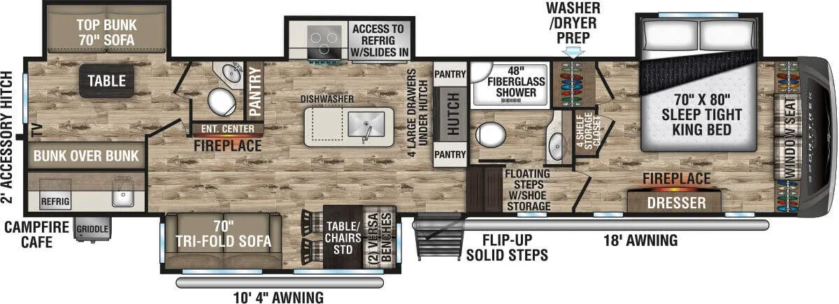 Venture RV SportTrek 5 Touring Edition 5 TOURING EDITION STTF354VBH floor plan