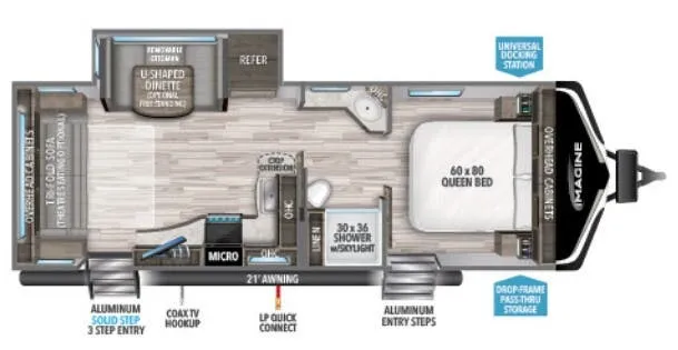 2022 Grand Design Imagine 2500RL - Floor plan