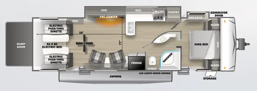 Forest River Sandstorm 3030SRT floor plan