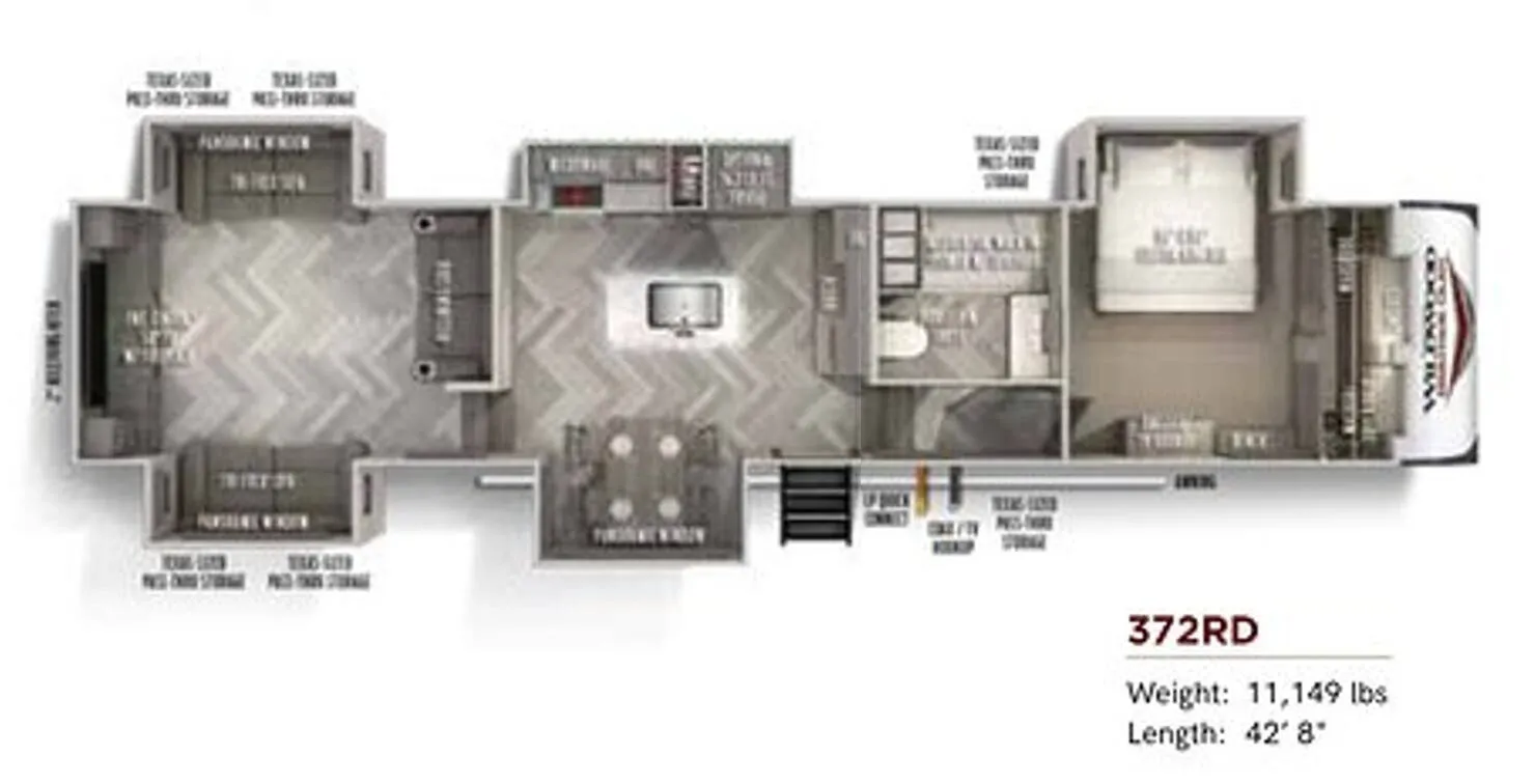2018 Forest River Wildwood Heritage Glen 372RD floor plan