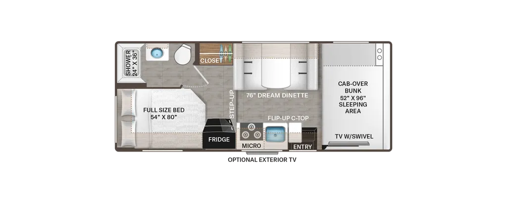2024 Thor Motor Coach Chateau 22E floor plan