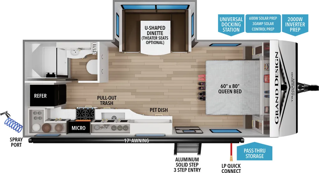 2026 Grand Design Transcend Xplor 20MKX floor plan
