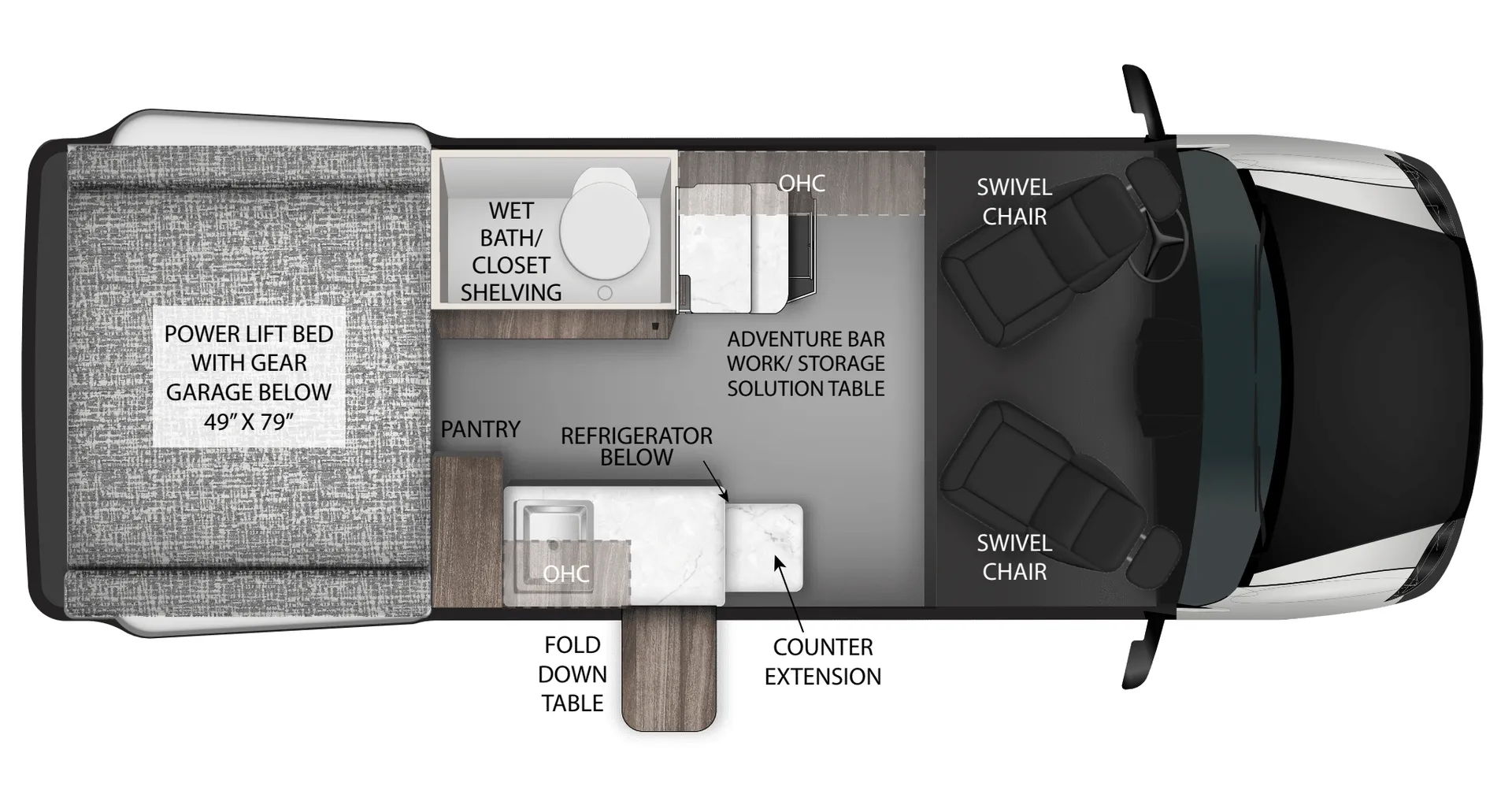 Tiffin GH1 SE GH1 SE 19 SBV floor plan