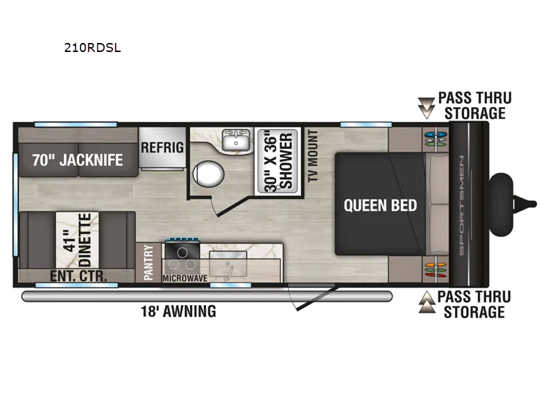 2026 K-Z Sportsmen Select 210RDSL - Floor plan