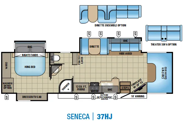 Jayco Seneca 37HJ floor plan