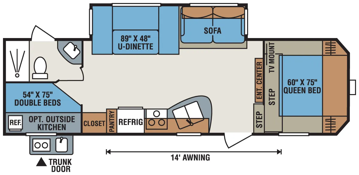 K-Z Sportsmen S266BH floor plan