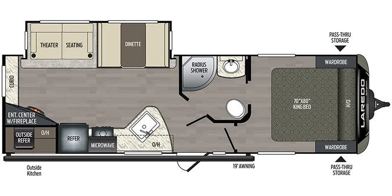 Keystone Laredo 287RL floor plan