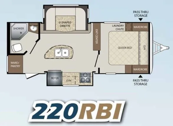Keystone Bullet 220RBI floor plan