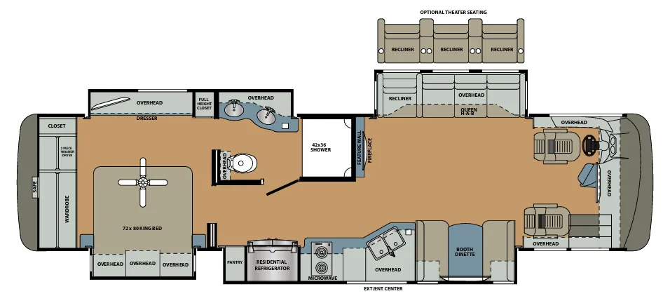 Forest River Berkshire XL 37A floor plan