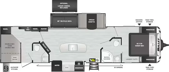 Keystone Bullet Premium 330BHS floor plan
