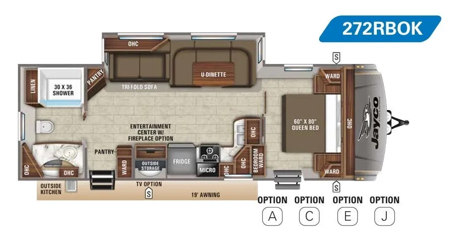 Jayco Eagle HT 272RBOK floor plan