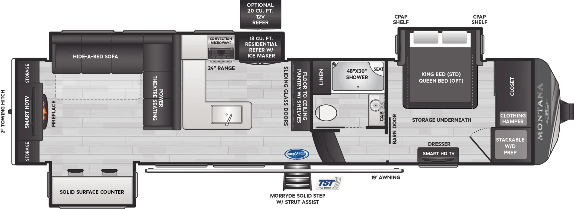 2024 Keystone Montana 3531RE - Floor plan
