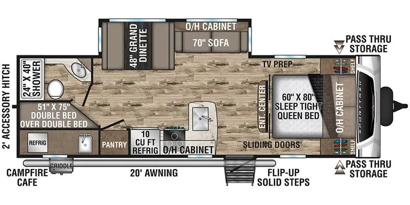 Venture RV SportTrek ST270VBH floor plan