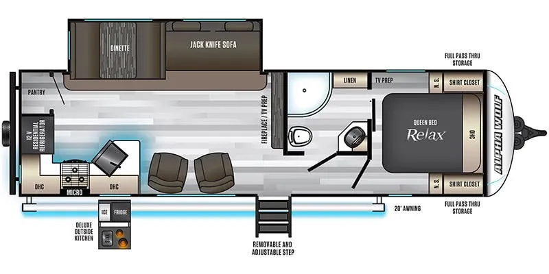 2021 Forest River Cherokee Alpha Wolf 27RK-L floor plan