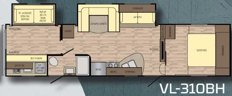 CrossRoads Volante 310BH floor plan