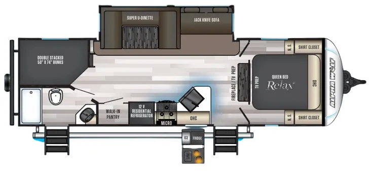 2021 Forest River Cherokee Alpha Wolf 26DBH-L - Floor plan