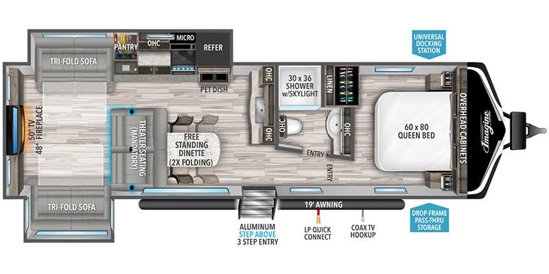 2023 Grand Design Imagine 3100RD floor plan
