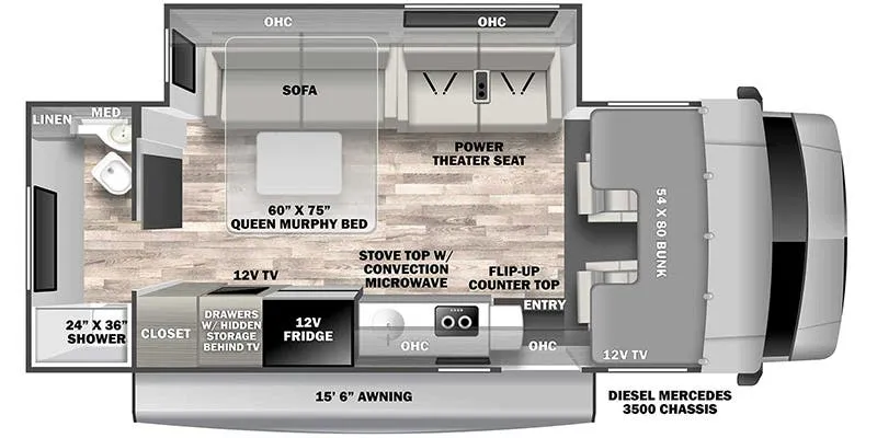 Forest River Solera 24SRB floor plan