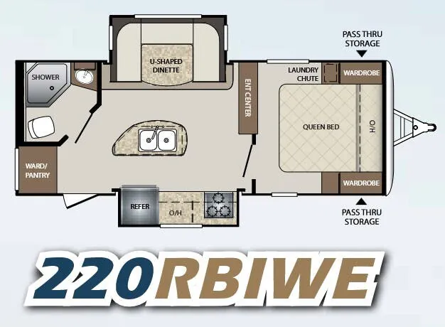 Keystone Bullet 220RBIWE floor plan