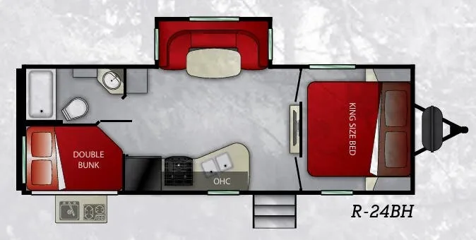 Cruiser RV Radiance 24BH floor plan