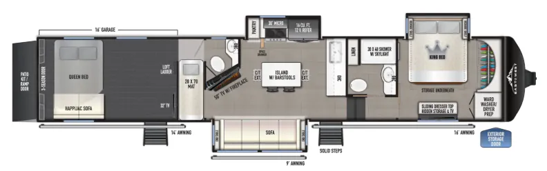 East to West Takoda 400TH floor plan