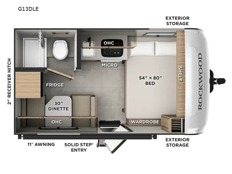 2027 Forest River Rockwood GEO Pro G13DLE - Floor plan