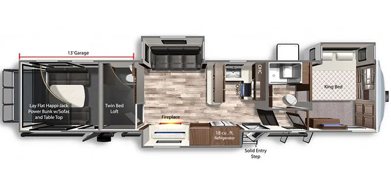 Dutchmen Voltage 4075 floor plan