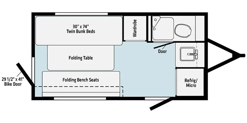 2023 Winnebago Hike 100 H1316TB floor plan