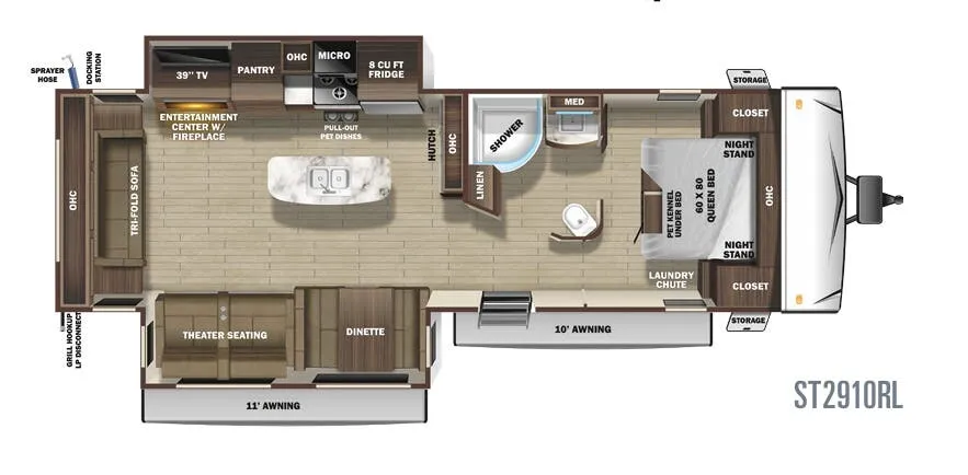 Highland Ridge Silverstar Lite ST2910RL floor plan