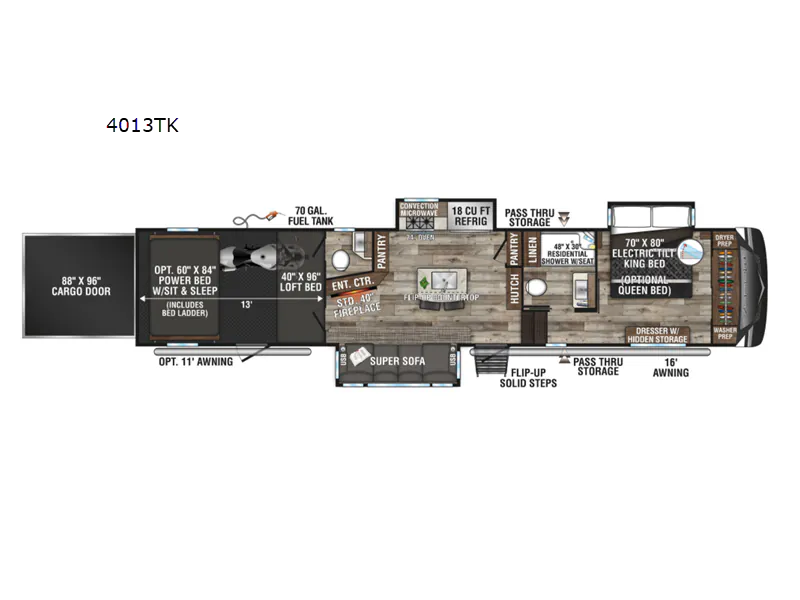 2021 K-Z Venom 4013TK — Floor plan