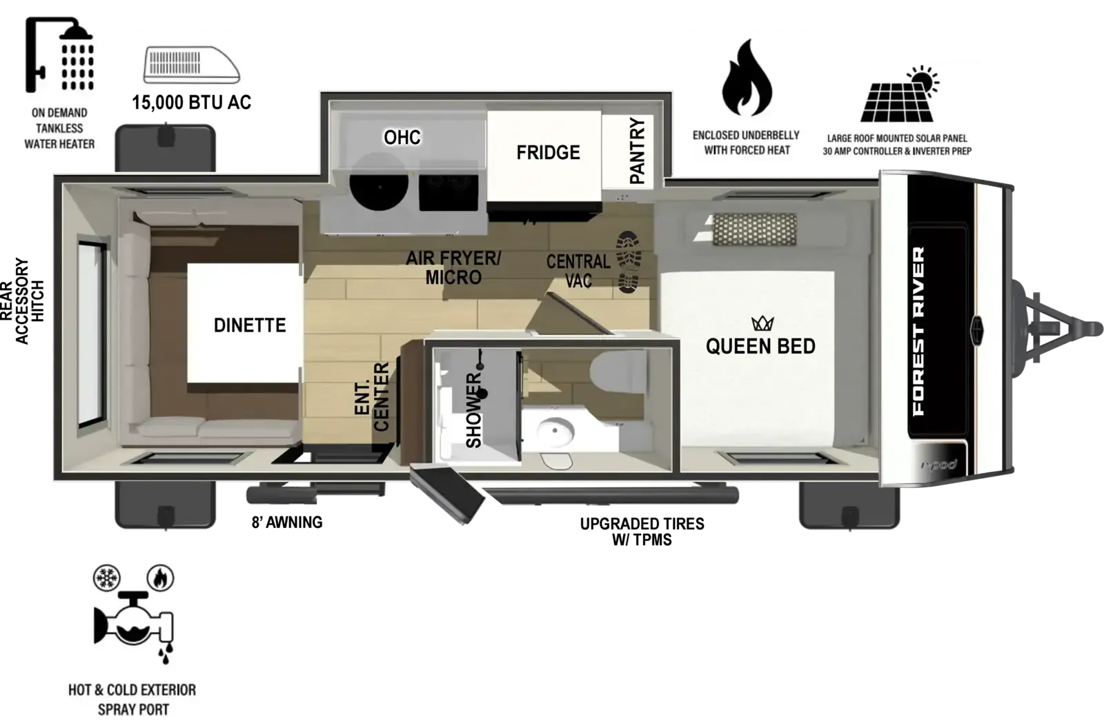 Forest River R-Pod RP-190 floor plan