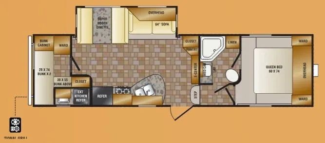 CrossRoads Zinger ZF29BH floor plan