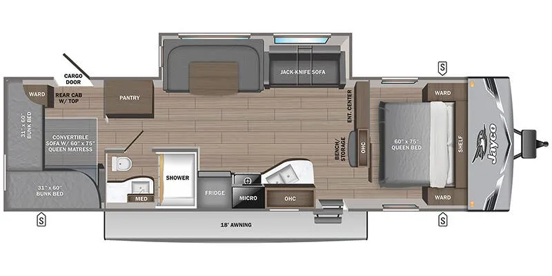 Jayco Jay Flight 294QBS floor plan