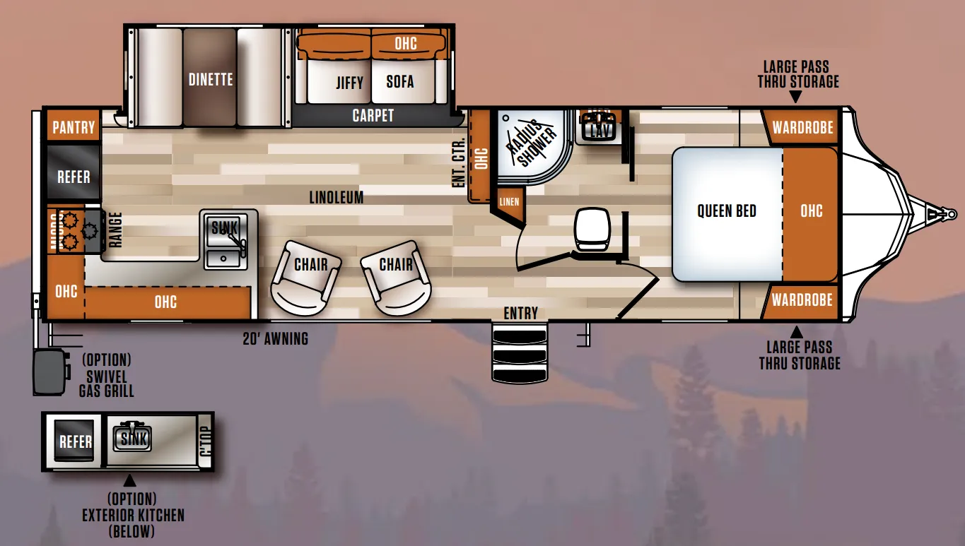 Forest River Vibe 268RKS floor plan
