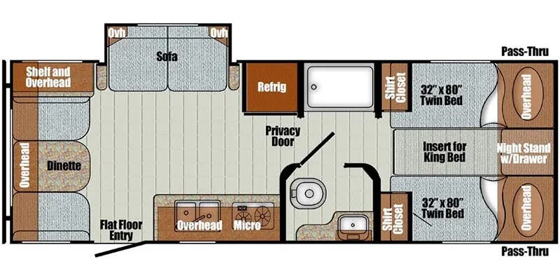 2026 Gulf Stream RV Vista Cruiser 23TWS floor plan
