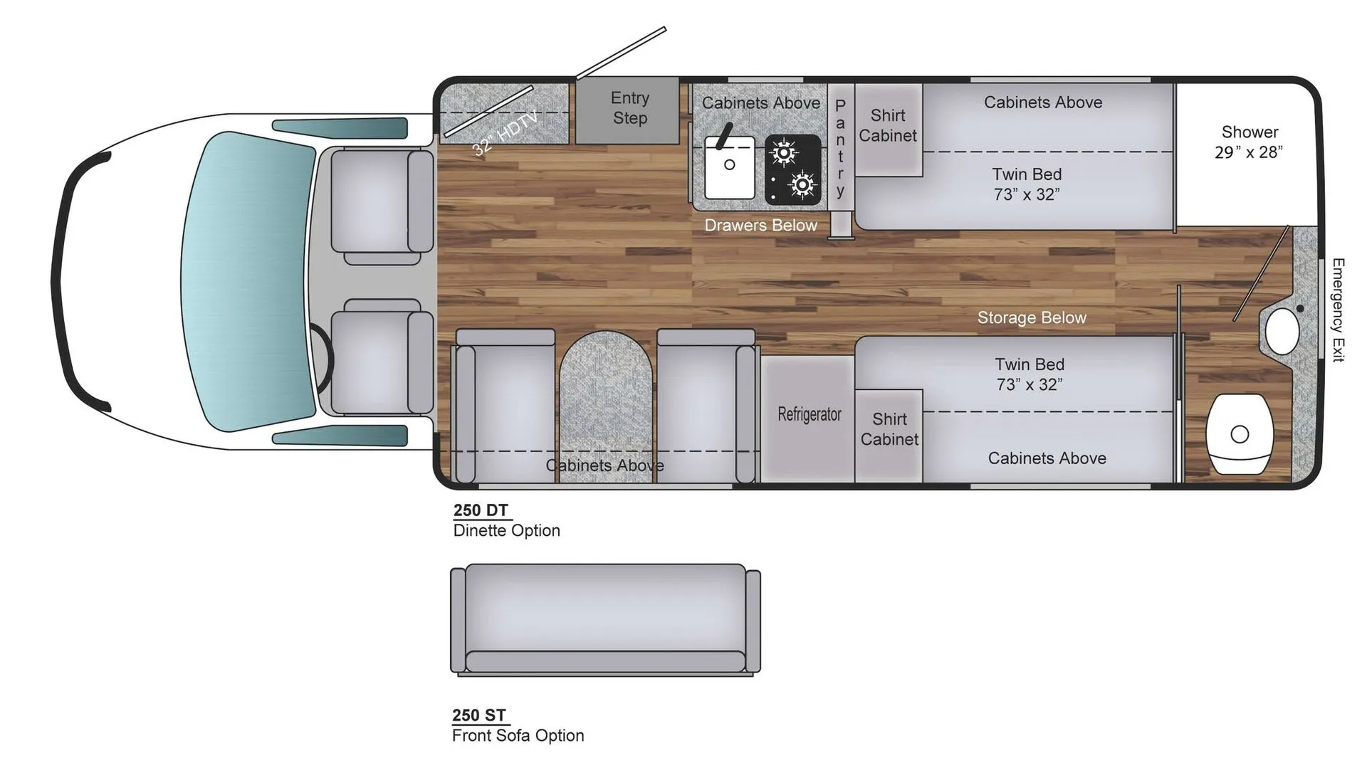Coach House Platinum III 250 DT floor plan