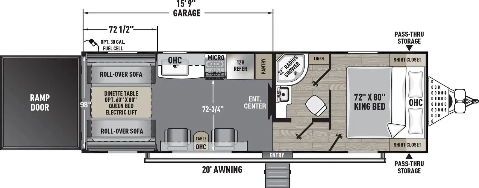 Coachmen Adrenaline 27LT floor plan