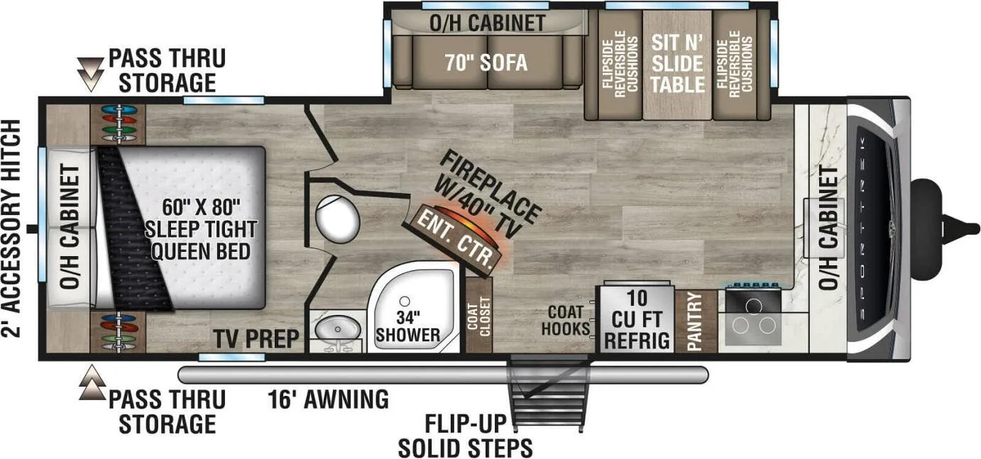2025 Venture RV SportTrek ST251VFK - Floor plan