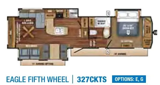 Jayco Eagle 327CKTS floor plan