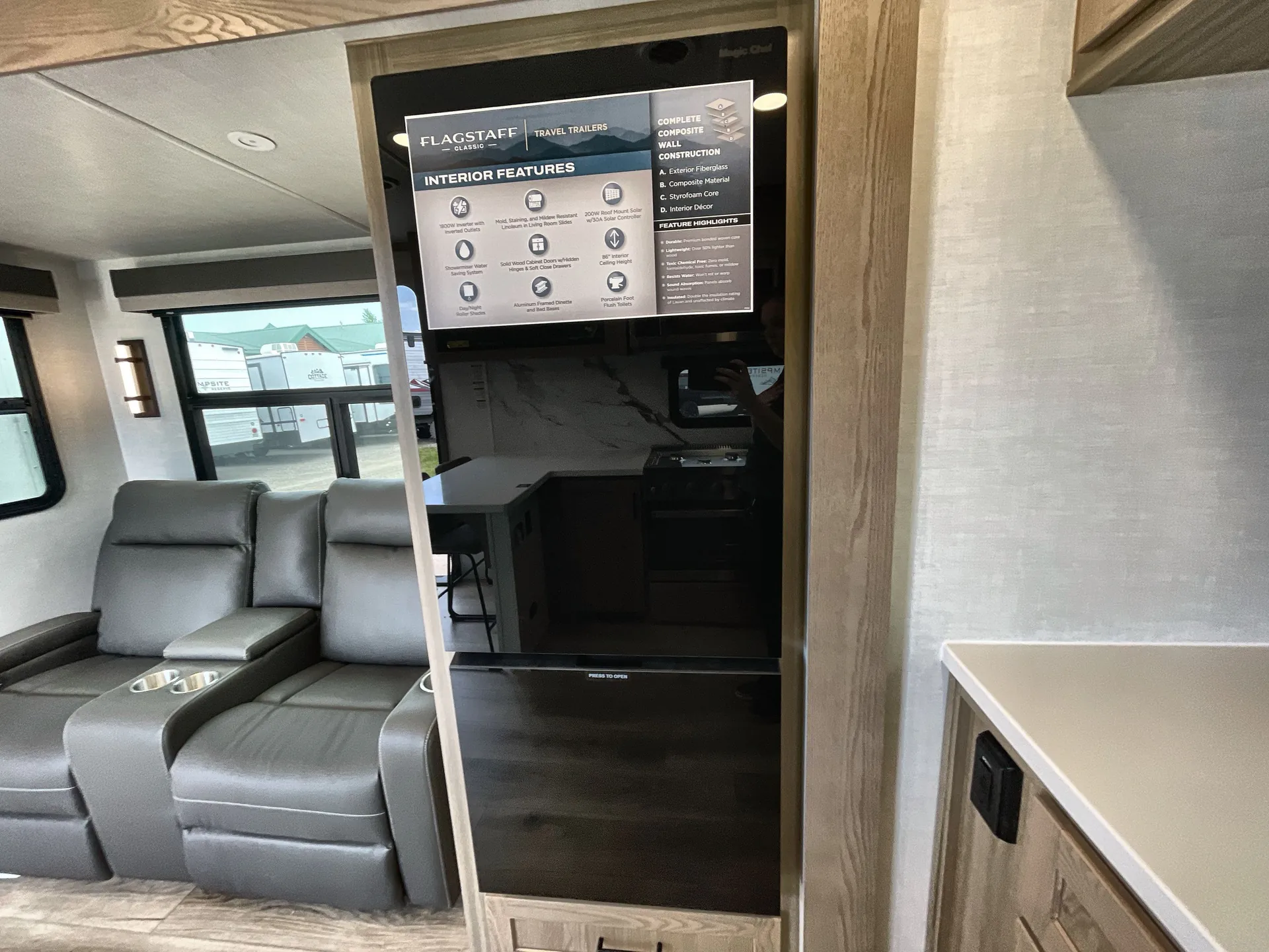 2026 Forest River Flagstaff Classic 826MBR — fridge