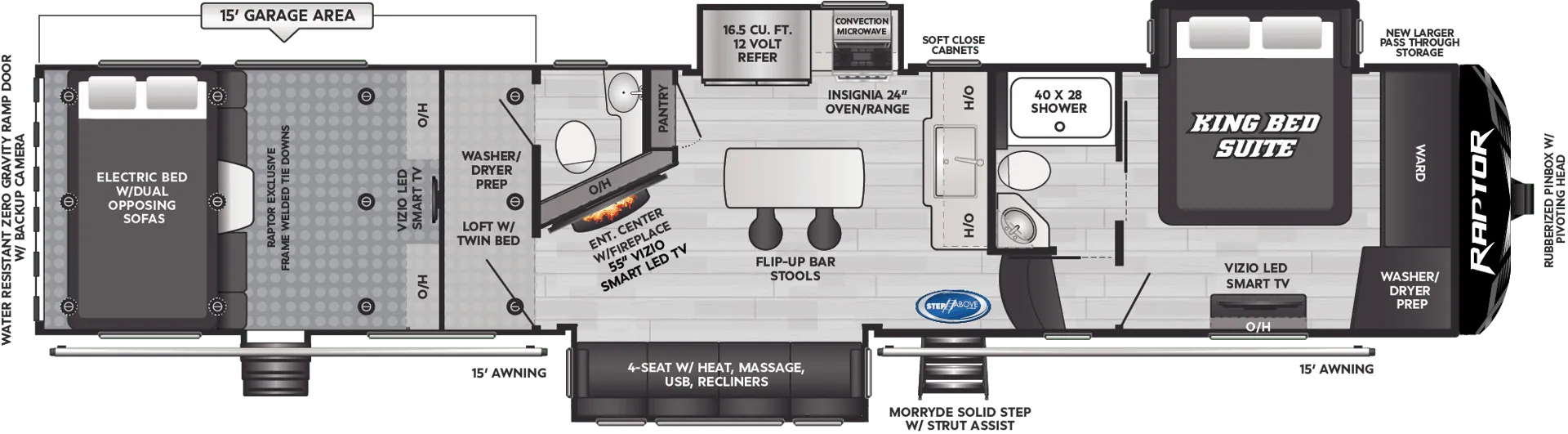 Keystone Raptor 415 floor plan