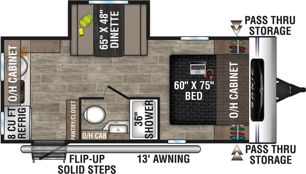Venture RV Sonic Lite SL169VRK floor plan