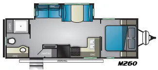 Heartland Mallard M260 floor plan